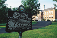 Charlestown, NH - Pudge Fisk Sign & Middle School